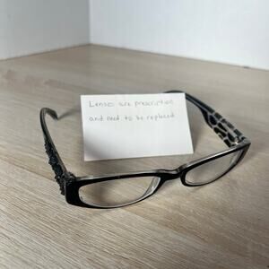 Jimmy Crystal New York Rio Eyeglasses Black Frames 51-17-135